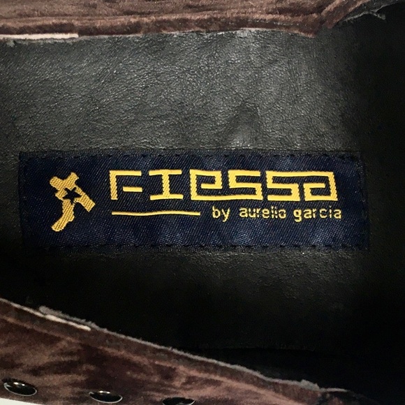 FIESSO by Aurelio Garcia brown velvet stud loafers main image 8